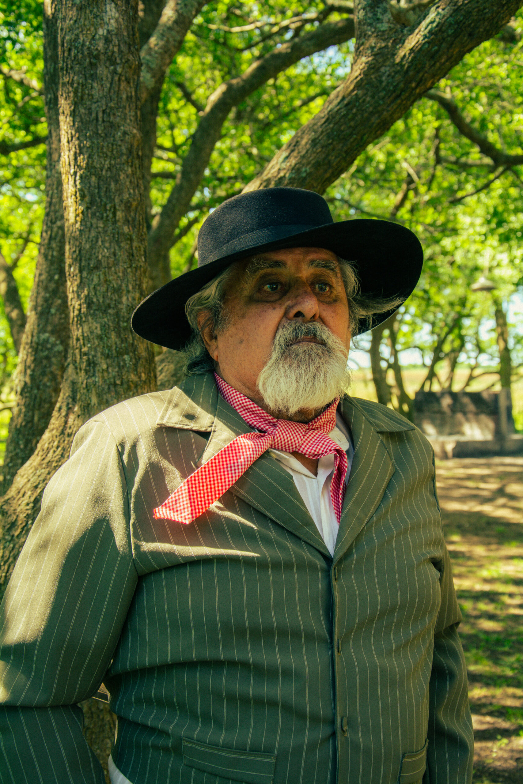 El Puma Olivera el día de la filmación del largometraje.
